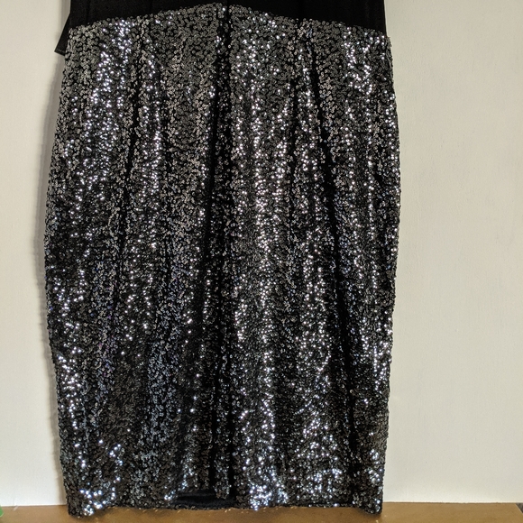 NWT LANE BRYANT Silver Sequin Tank Midi Dress - Picture 5 of 7